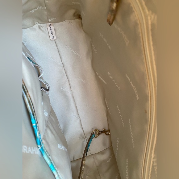 5⭐️SELLER!🌴🐳RARE “BIRD of PARADISE VITORIA” Melbourne BRAHMIN DUXBURY $335 MSRP - Picture 10 of 16